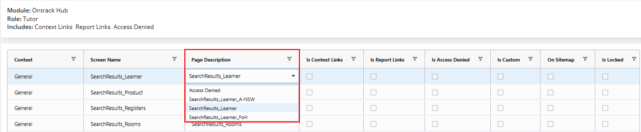 Permissions page being edited
